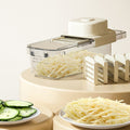 Vegetable slicer & grater set - multi-purpose kitchen tool for home use: shreds potatoes, slices lemons, and grates radishes & cucumbers