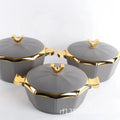 Hot selling food warmer container 3pcsexport open mirror octagonal thermal lunch box 2l-2.5l-3l