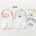 Baby romper, unisex, 100% cotton, long sleeve, crawling suit, 0-6 months newborn, spring/autumn onesie, 1 year old with snap crotch