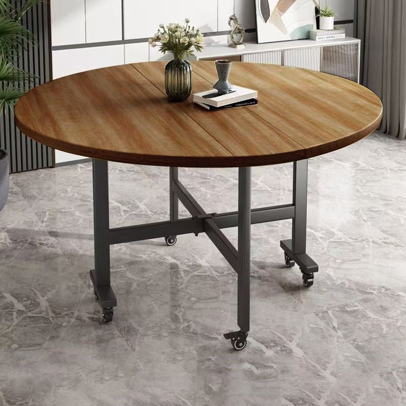 Folding table - round, compact, multi-functional, extra-thick, portable round table - living room folding dining table