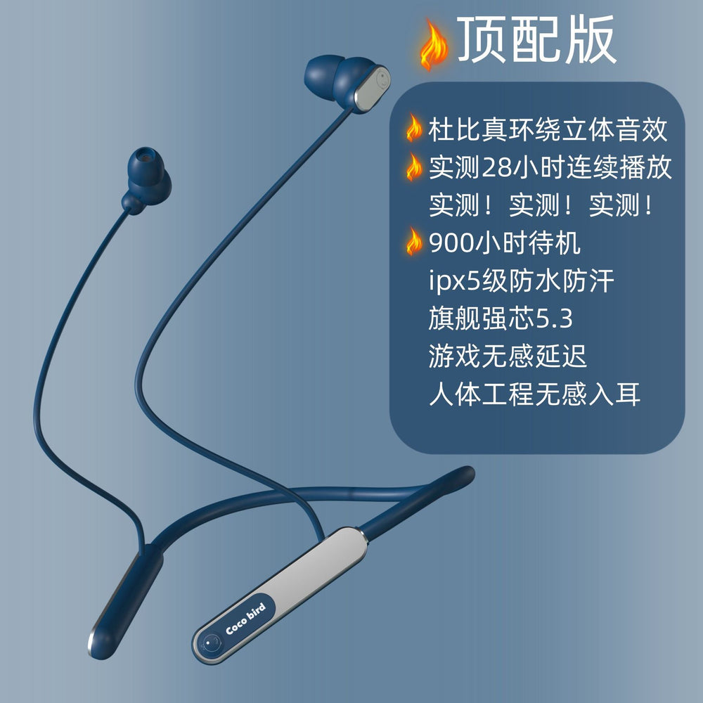 Shadow giant bluetooth wireless sports neckband headphones - in-ear, long-lasting battery, universal fit