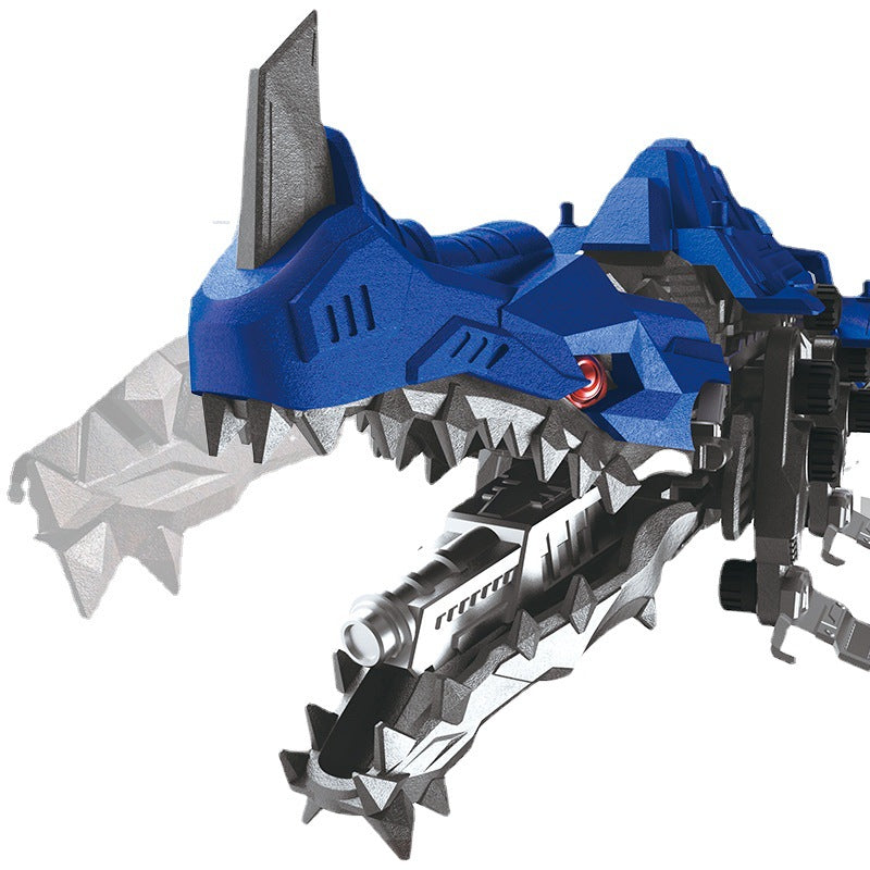 Dinosaur electric toy Triceratops mammoth simulation mechanical Tyrannosaurus rex children's creative puzzle assembly model