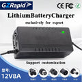 12v8a lithium battery charger 24v36v48v60v72v electric vehicle scooter 110v220v european, british and american regulations