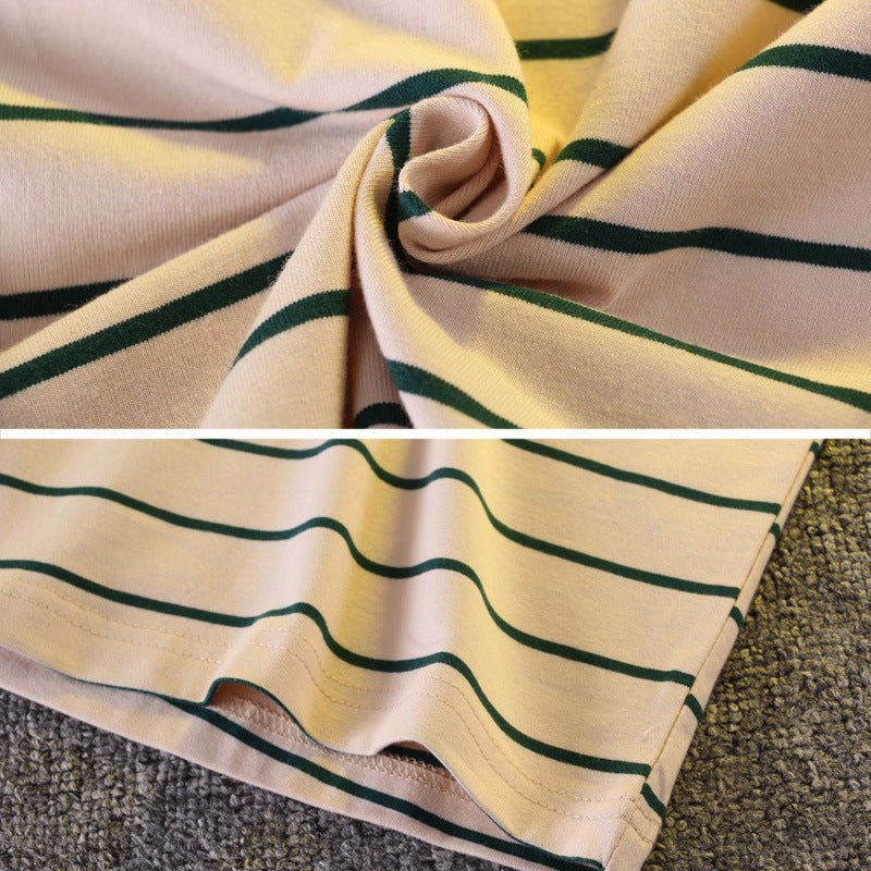 Boys' summer outfit  new arrival: baby boy short-sleeve set, summer infant and toddler boy two-piece striped casual outfit
