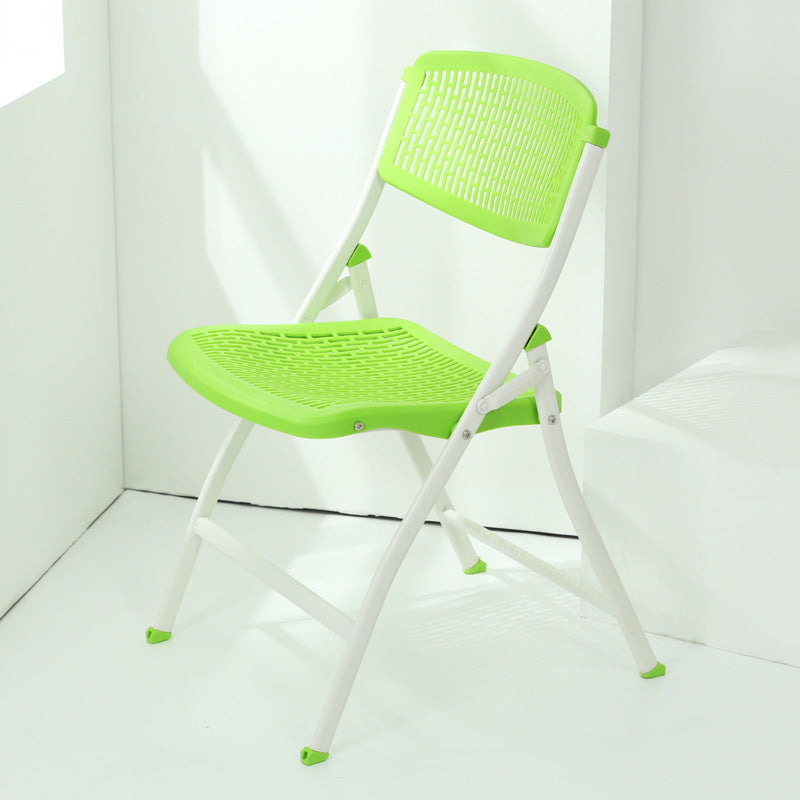 Business office plastic folding chair, exhibition rental hollow backrest foldable computer chair training chair, wholesale