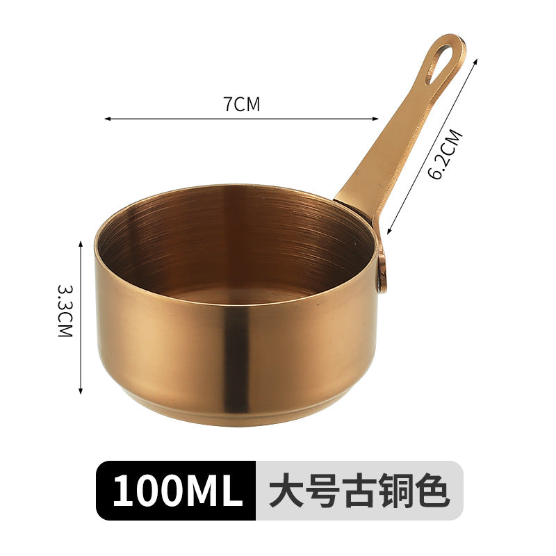 Stainless steel sauce cup with handle, commercial dipping dish, western steak sauce cup, juice cup, creative ketchup cup, tableware