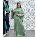 new long robe dress african export  women's plus size chiffon dress with headscarf