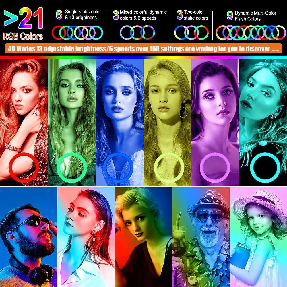 Cross-border 12 inch ring light ring filling light live stream bracket photo beauty lighting mobile phone filling light