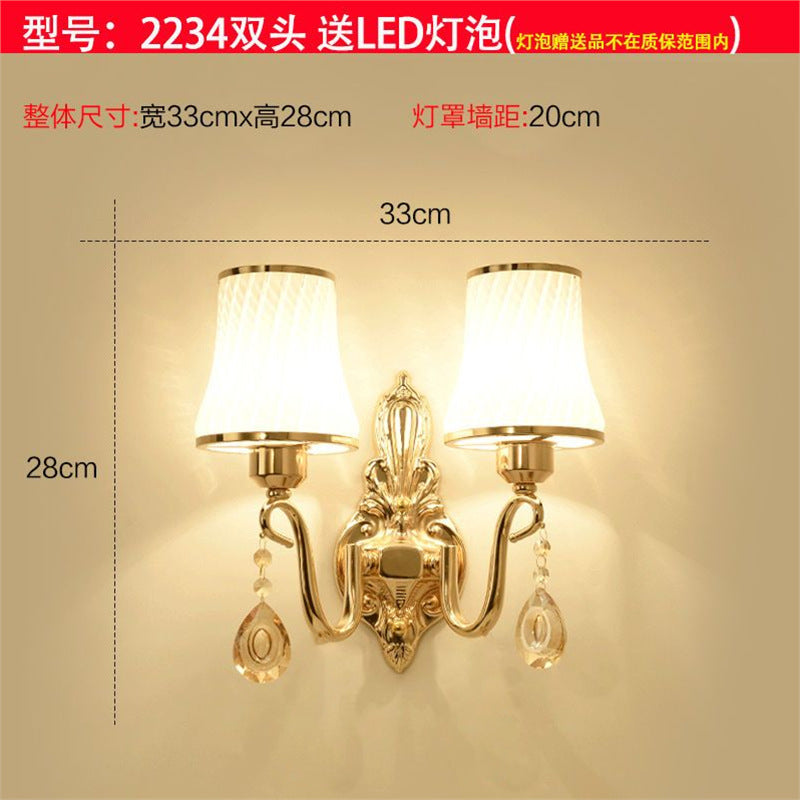 European style wall lamp - bedroom bedside light, modern minimalist aisle light, creative hotel living room corridor wall lamp, stairway light