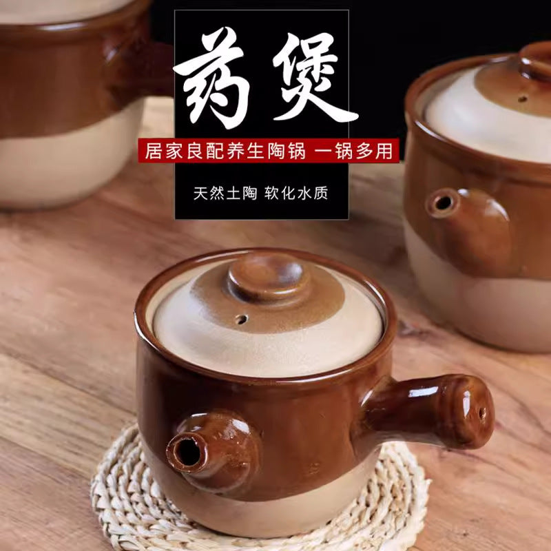 Old-fashioned chinese medicine pot for boiling medicine, casserole, for home, medicine pot, frying pan, medicine pot, special medicine pot for boiling medicine, earthenware pot