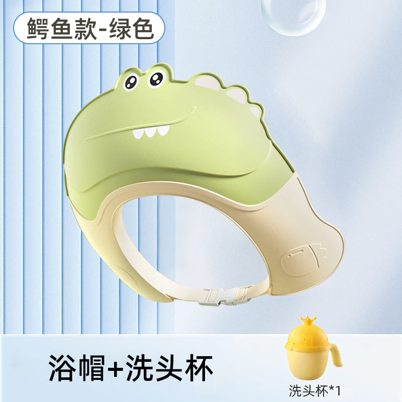 Baby hair washing cape - waterproof shampoo cap for kids, ear protection, infant bathing, and childproof hair washing