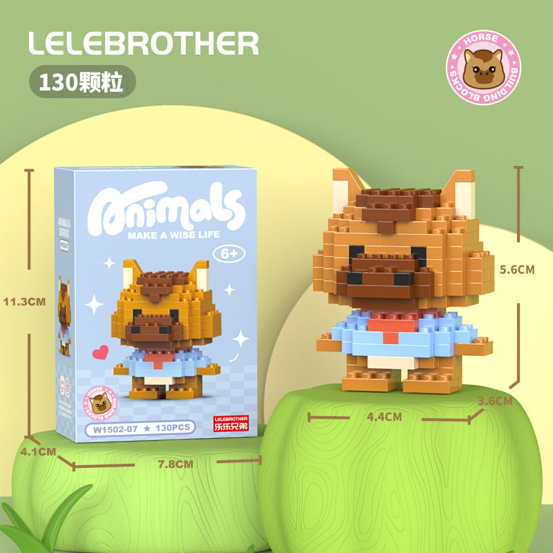 Compatible with lego micro bricks, cartoon figurines, children's educational building blocks, assembly toys, cross-border market stall gifts, wholesale