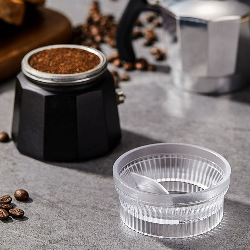 Moka pot powder dispenser coffee pot powder receiving ring anti-flying powder filler single and double valve neutral coffee equipment new arrival