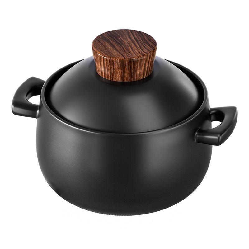 Casserole high temperature resistant stew pot soup casserole explosion-proof for home cooking porridge double ears large capacity open flame high temperature resistant soup pot