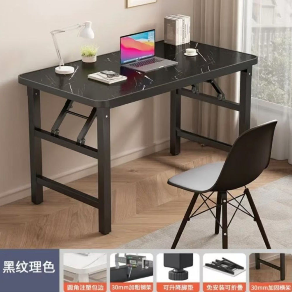 Easy-to-assemble folding desk - no assembly required - perfect for home, living room, dining room, bedroom, or office