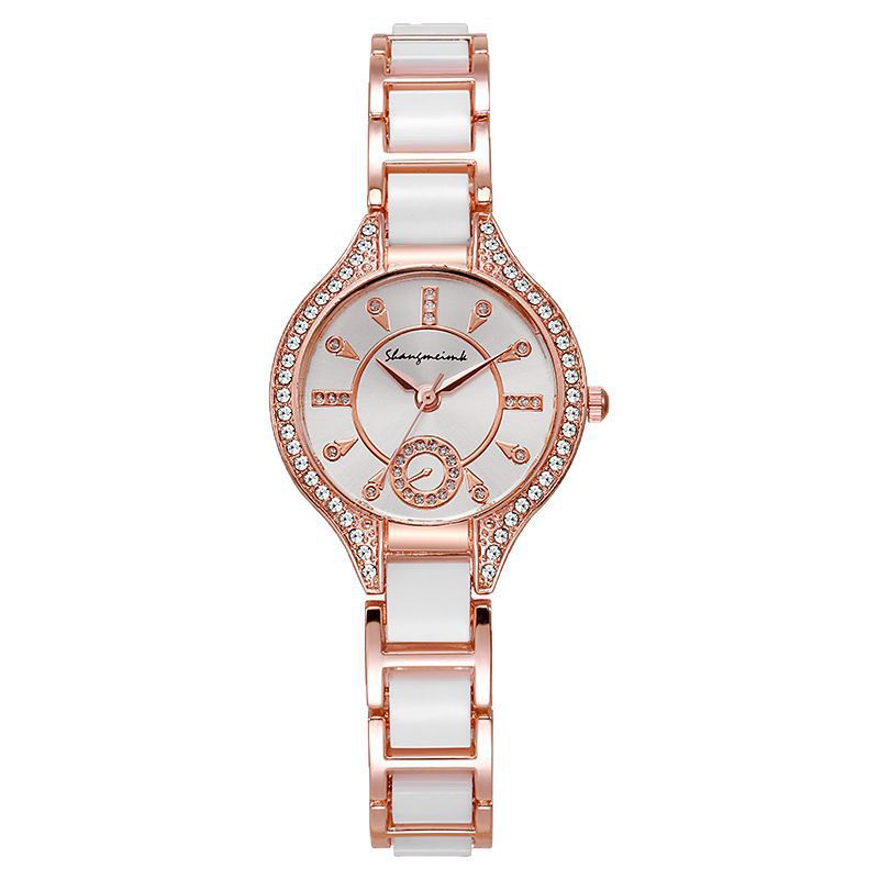 2025 year of the snake: hot women's fashion pieces are here! alloy ceramic quartz watches with stainless steel bands - wholesale