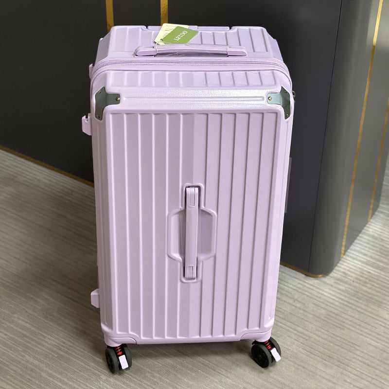 Jiaxing large-capacity suitcase female high-value student trolley case 24-inch suitcase bag factory leather case password box