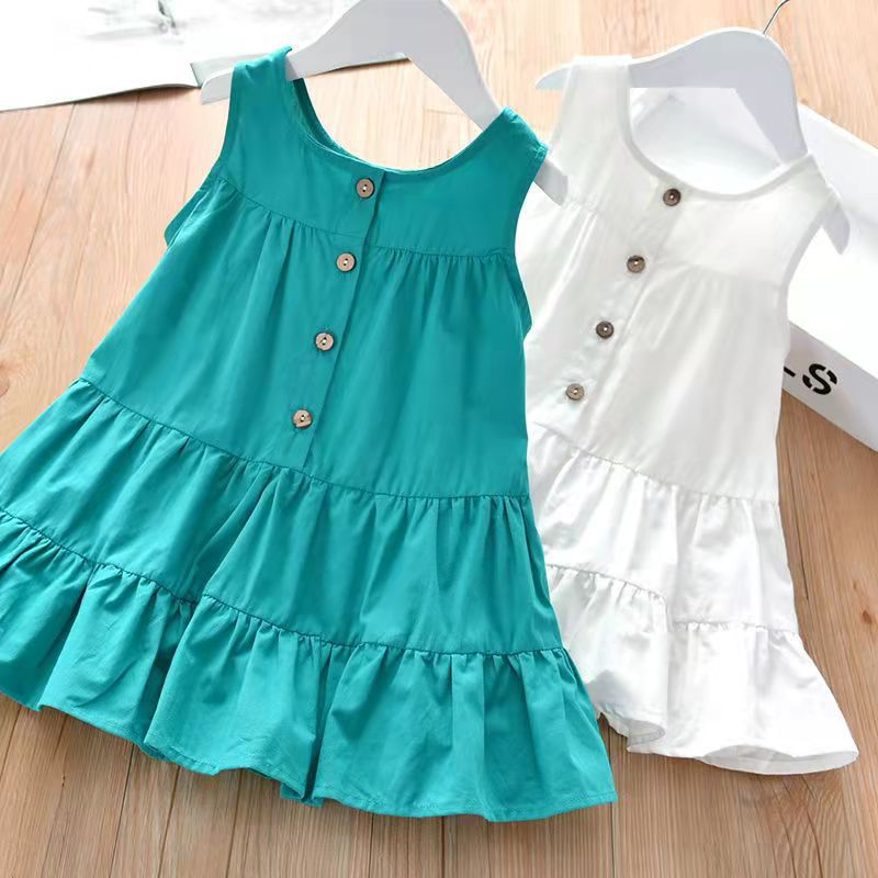 Girls' stylish sleeveless summer dress -  new princess dress - direct from the manufacturer - dropshipping available