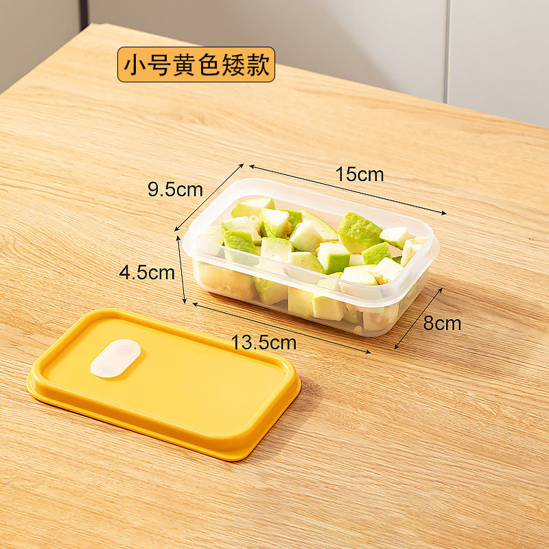 Outdoor sub-packing bento sushi box sealed plastic food storage box with lid transparent food-grade fruit crisper