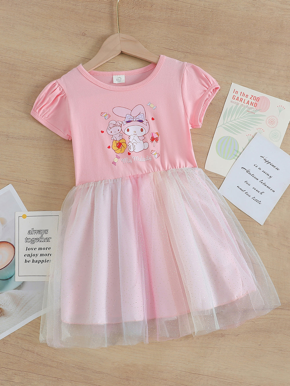 Girls' fashionable skirt chic dress summer outfit kids kuromi princess dress baby girl my melody clothes thin