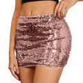 cross-border  women's solid color sequin sparkly sexy mini dress party dress bodycon skirt