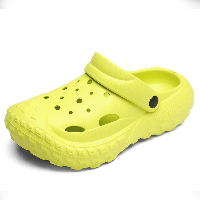 Foreign trade hole shoes men's summer outer wear bag head dual-purpose slippers tire bottom leisure beach large size slippers wholesale