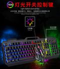 Miwolf t806 metal iron plate mechanical feel gaming keyboard and mouse combo - wired, rgb backlit, floating keycaps