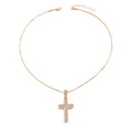 Full diamond cross necklace wholesale cross-border new fashion accessories women's high-end simple diamond-encrusted sweater chain manufacturer