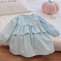 Girls' shirt dress - new spring/autumn collection - stylish princess dress for little girls - pure cotton skirt - solid color, cute for babies