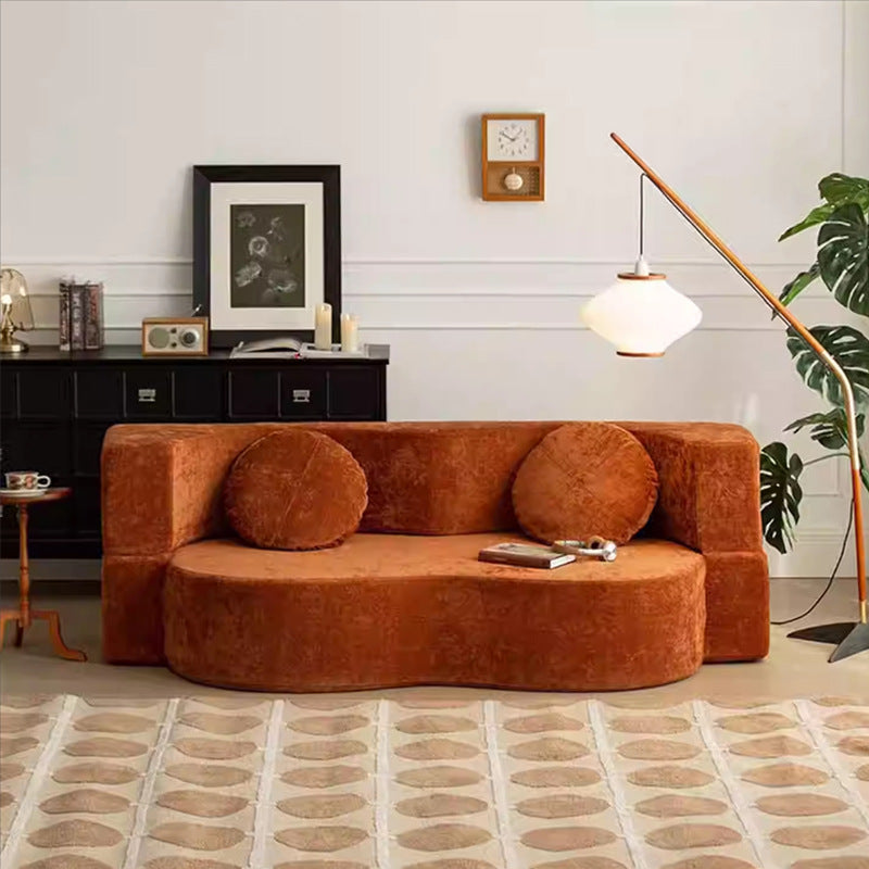 whole cabinet wholesale vacuum roll-packed sofa curved modern simple minimalist style special-shaped folding compressed sofa bed