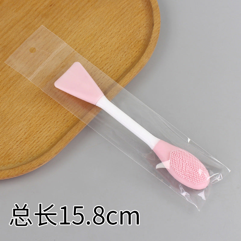 Beauty silicone brush facial mask brush makeup brush soft bristle head brush mud mask beauty tool fan-shaped fruit acid brush