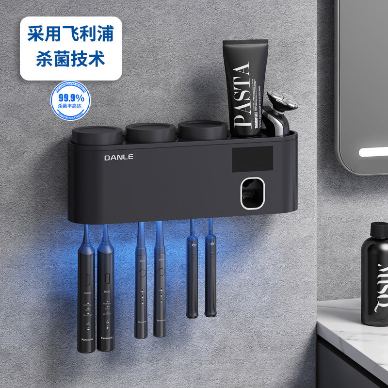 UV toothbrush sterilizer Smart sterilization cup Brushing cup holder Wall-mounted electric mouthwash cup rack