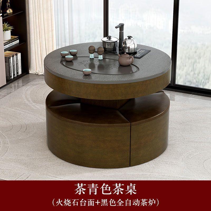 Rock slab kung fu coffee table small apartment for home fire stone tea table intelligent fully automatic small all-in-one tea table and chair combination