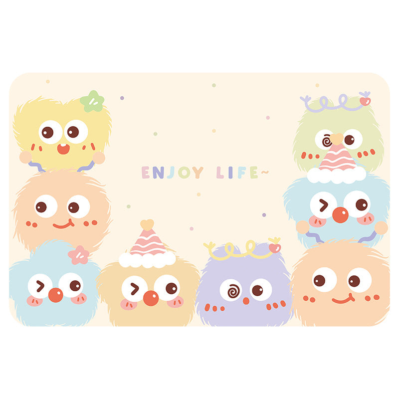 Soft diatom mud toilet floor mat bathroom absorbent non-slip mat cartoon toilet door mat toilet bathroom bathroom bathroom