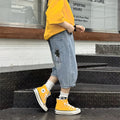 Boys' summer denim shorts:  new trendy & stylish boy's summer cropped pants, lightweight shorts for mid-to-large children