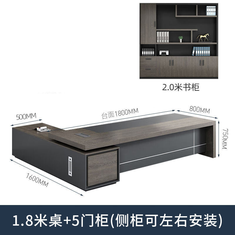 Saint li boss office desk and chair set - minimalist modern executive desk, high-end manager's desk, supervisor's desk, office desk
