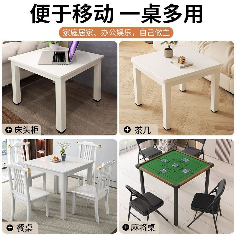 Square table, square family essential coffee table, small corner table, corner dining table, desk, thickened mahjong playing cards