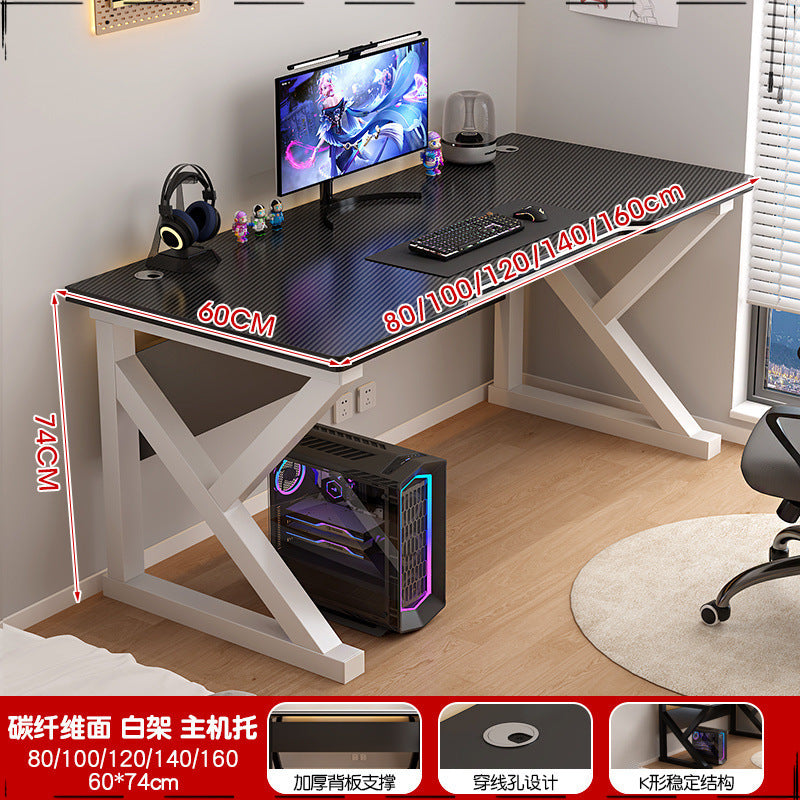 Computer desk Desktop simple e-sports table and chairs Home desk Student writing desk Audio table Workbench Desk
