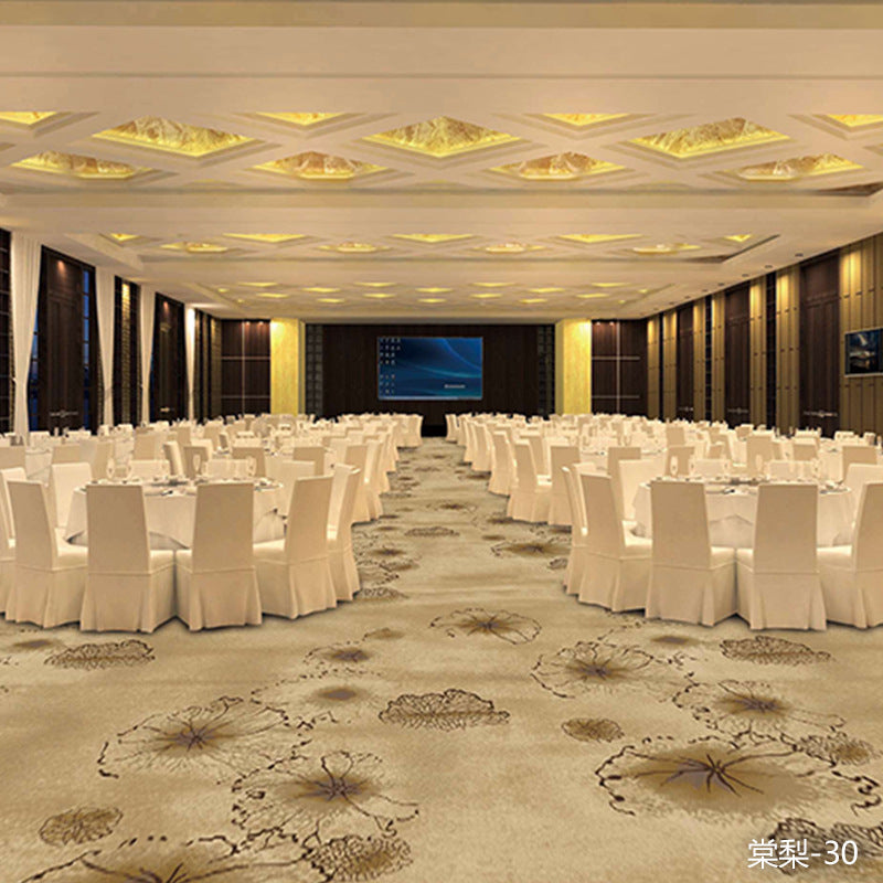 Professionally customized star-rated hotel carpet, banquet hall large area full coverage, reception conference hall wool nylon b1 carpet