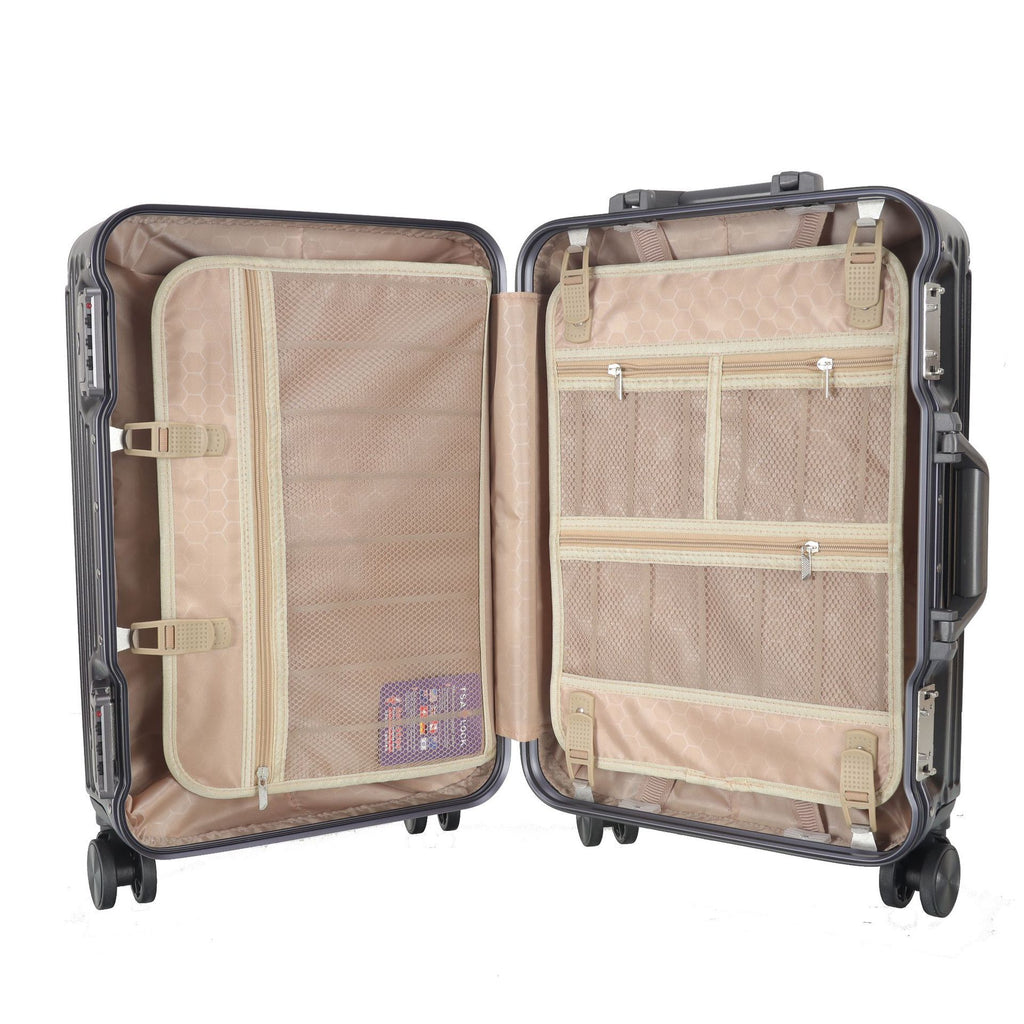 Metal corner aluminum frame luggage aluminum trolley suitcase simple atmospheric zipper case universal wheel anti-theft password box