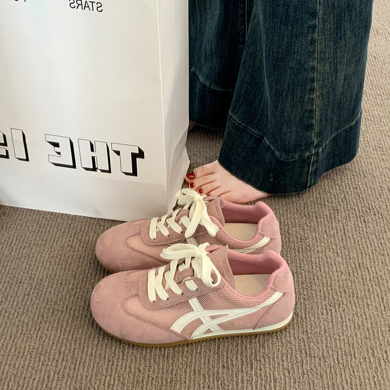 Summer best selling breathable mesh yellow shoes thin forrest gump casual retro small flats women's mesh german training cloth shoes