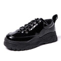 G-dragon's same thick bottom dad shoes for boys hong kong style ins sports sneakers british black ulzzang small leather shoes