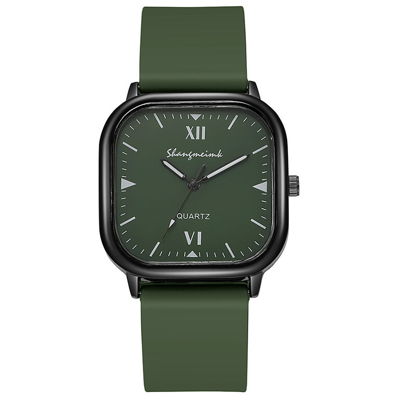 Shangmei square watch unisex fashion quartz watch minimalist trendy faux leather trim alloy manufacturer wholesale