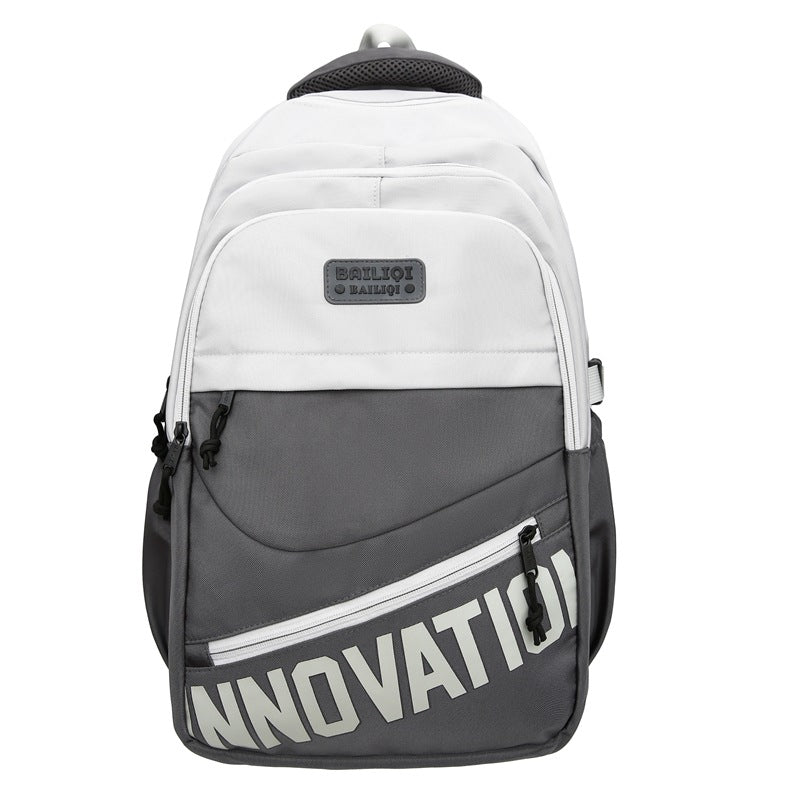 Air cushion back panel backpack - premium casual travel backpack for high school and college students, couples, and university students - thick, durable, and stain-resistant book bag