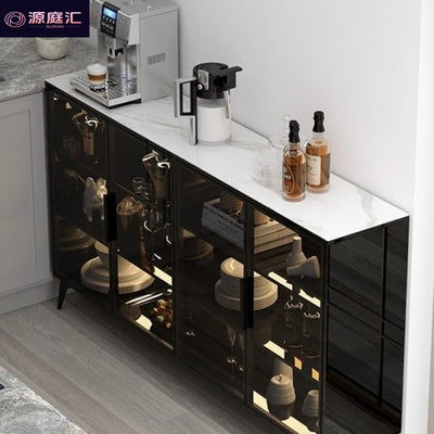 Rock slab sideboard all-in-one wall-mounted accessible luxuryclassycasual wine cabinet kitchen cupboard tea cabinet for home storage cabinet