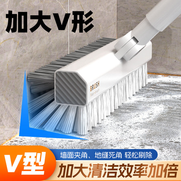 Long handle V-shaped gap brush Corner floor brush Tile no dead ends Bathroom brush Cleaning crevice Narrow gap