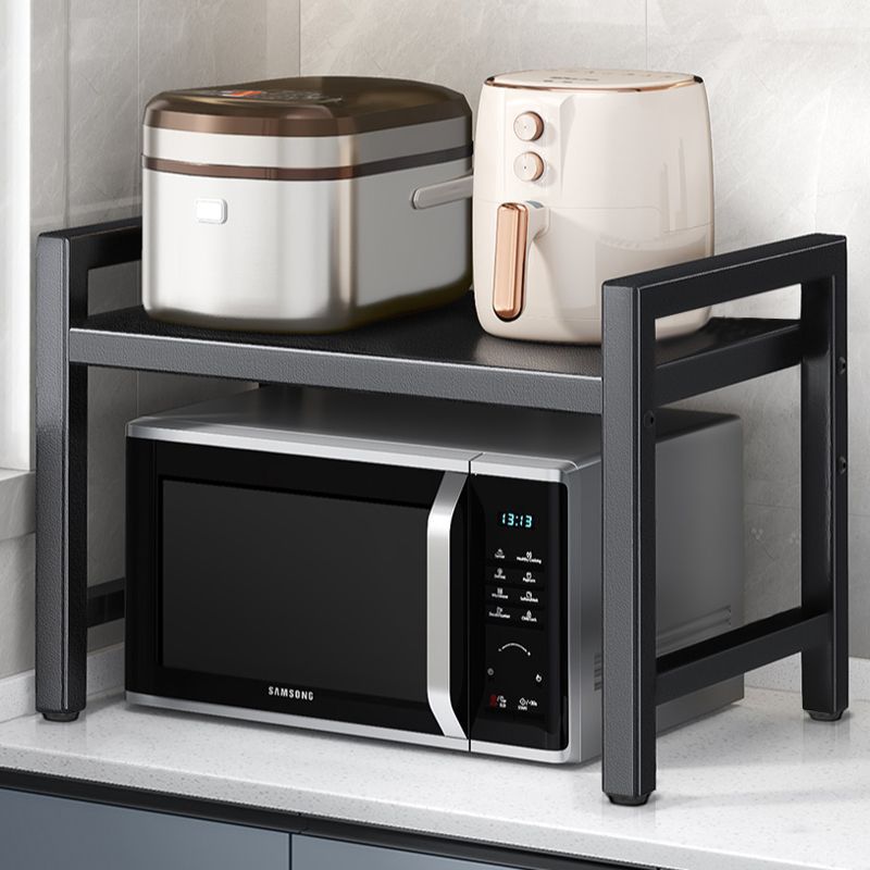 Kitchen shelf extendable microwave oven rack home electric rice cooker double layer countertop desktop storage bracket