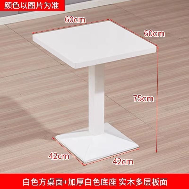 Commercial fast food table and chair set combination - restaurant, diner, snack bar, bbq, catering table, bubble tea shop rectangular table