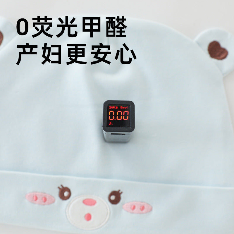 Maternity double-layer windproof hat, postpartum hat, cute cartoon embroidery, suitable for all seasons, breathable for air-conditioned rooms