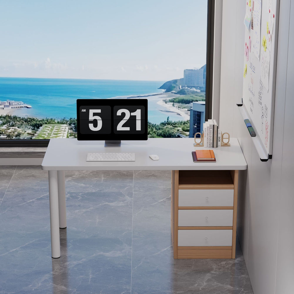 Student home writing computer desk desktop workstation bedroom simple office desk with drawer study table